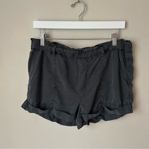 Aerie Women’s Charcoal Grey Black Lounge Casual Pull On Shorts Size Medium